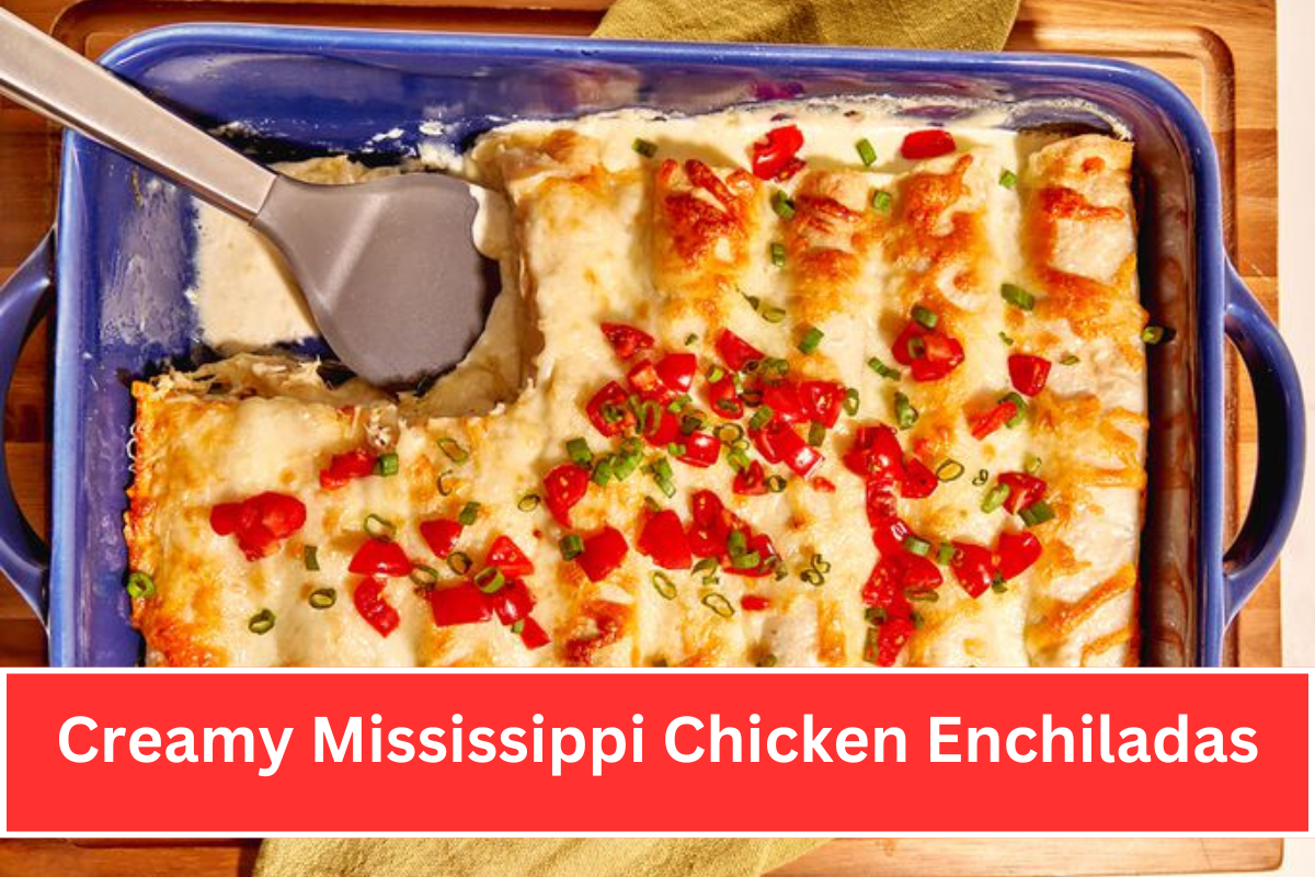 Creamy Mississippi Chicken Enchiladas